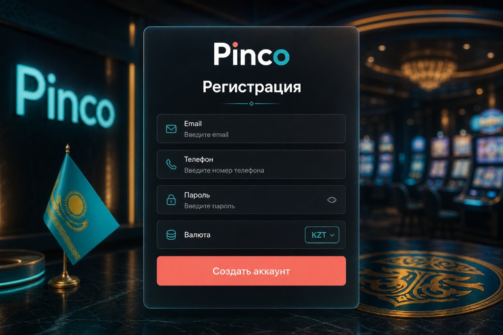 Форма регистрации аккаунта Pinco